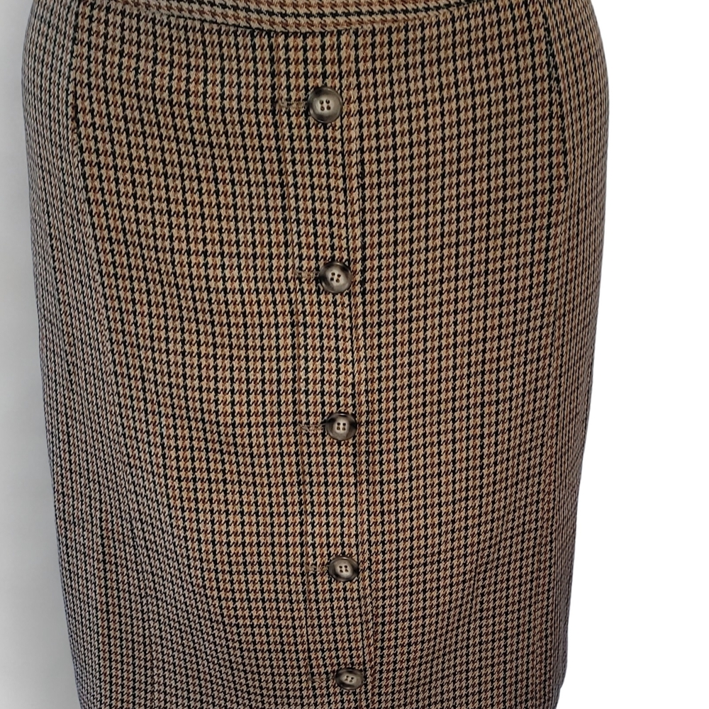 Eloquii Black and Brown Houndstooth Pencil Skirt NWOT